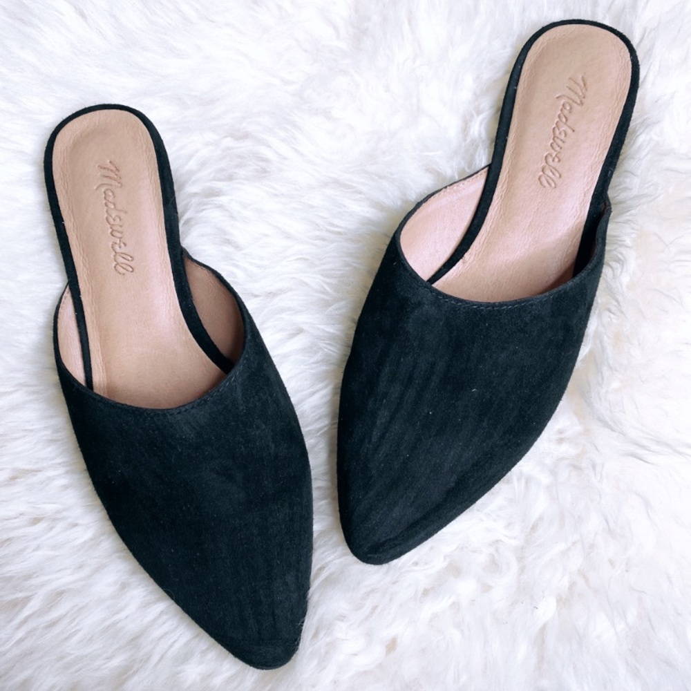 MADEWELL Black Suede Remi Mule Size 6